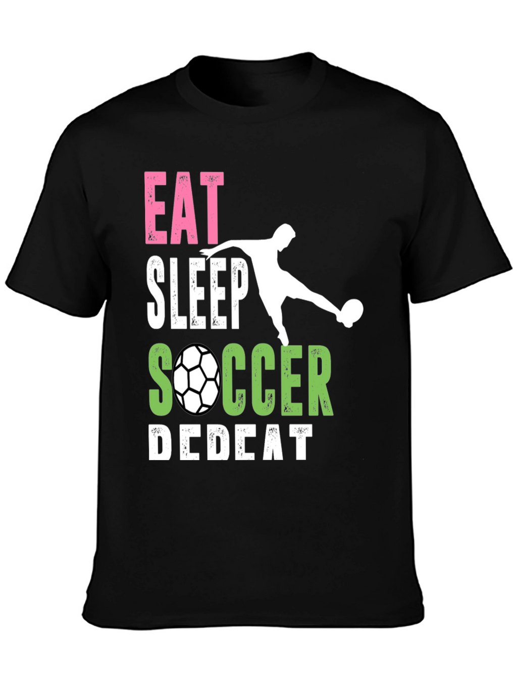 Eat Sleep Soccer Repeat Black T-Shirt