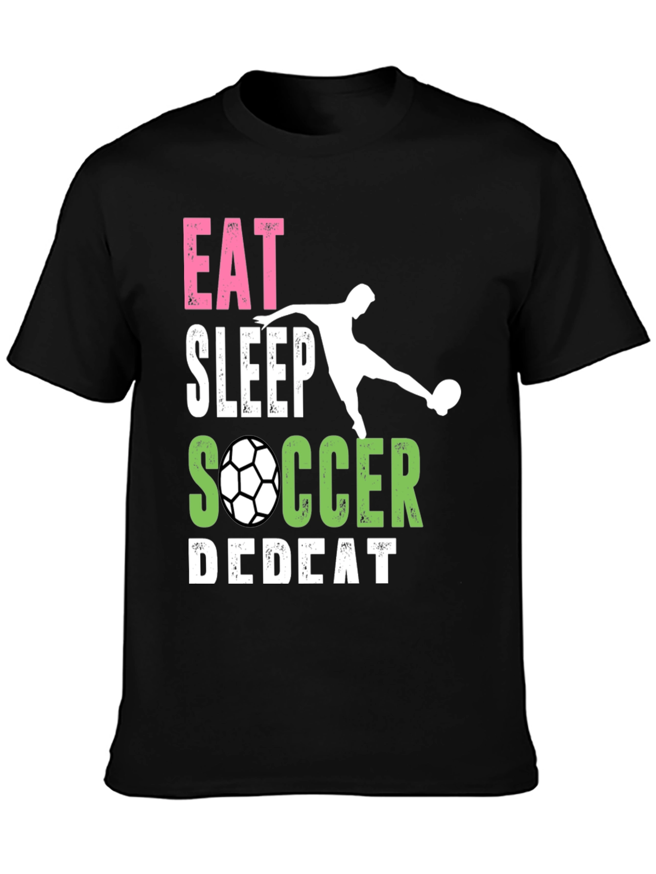 Eat Sleep Soccer Repeat Black T-Shirt