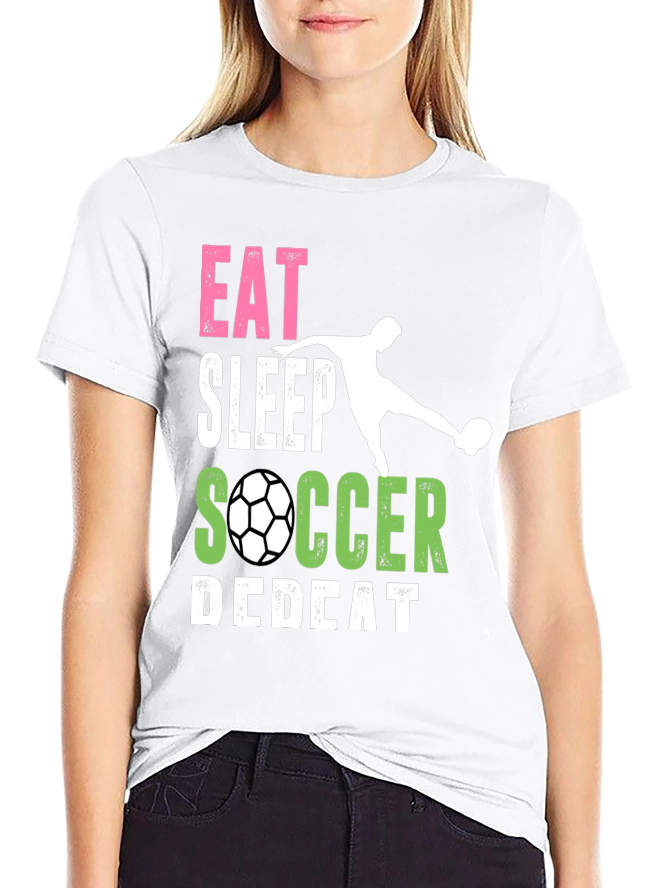 Eat Sleep Soccer Repeat Black T-Shirt