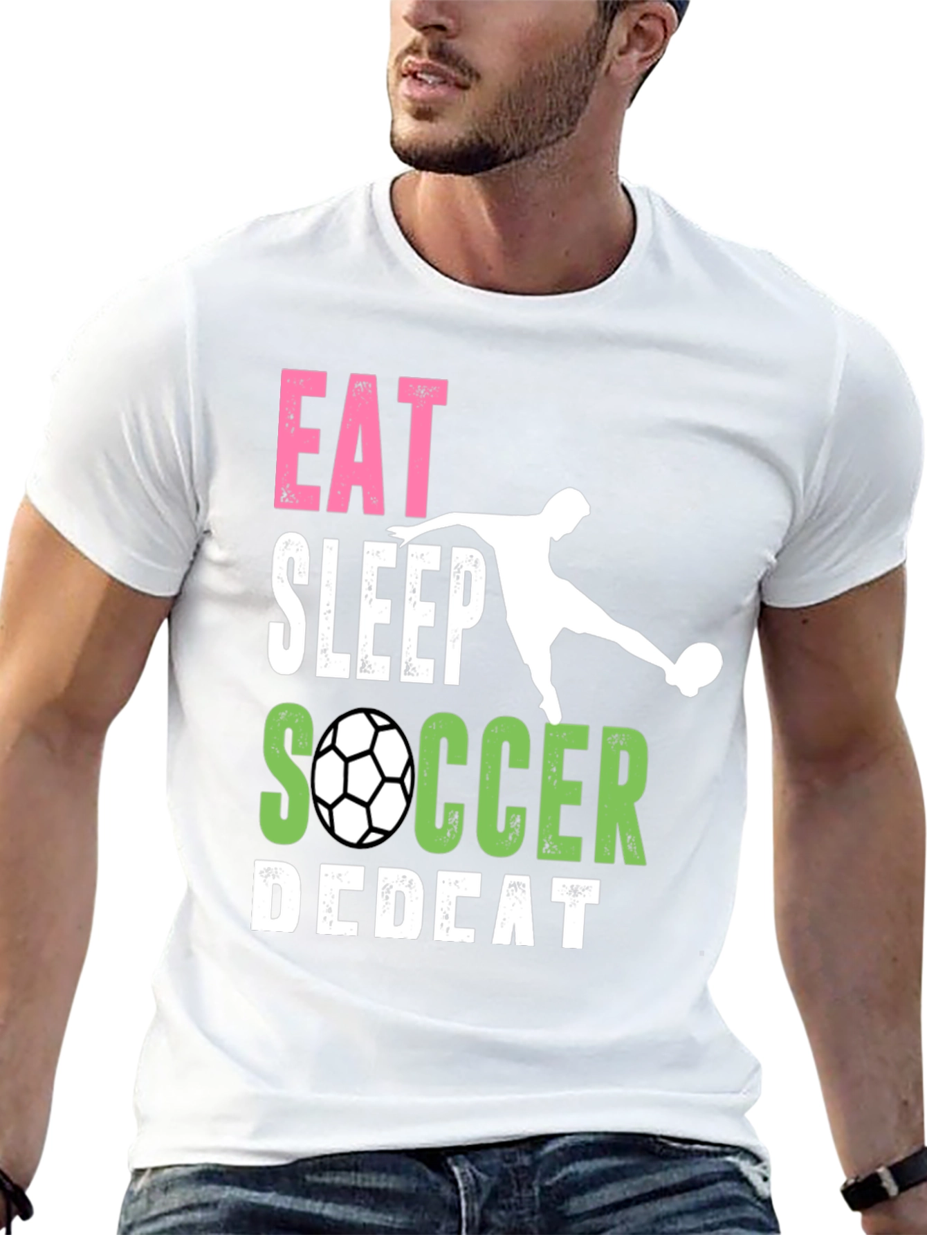 Eat Sleep Soccer Repeat Black T-Shirt