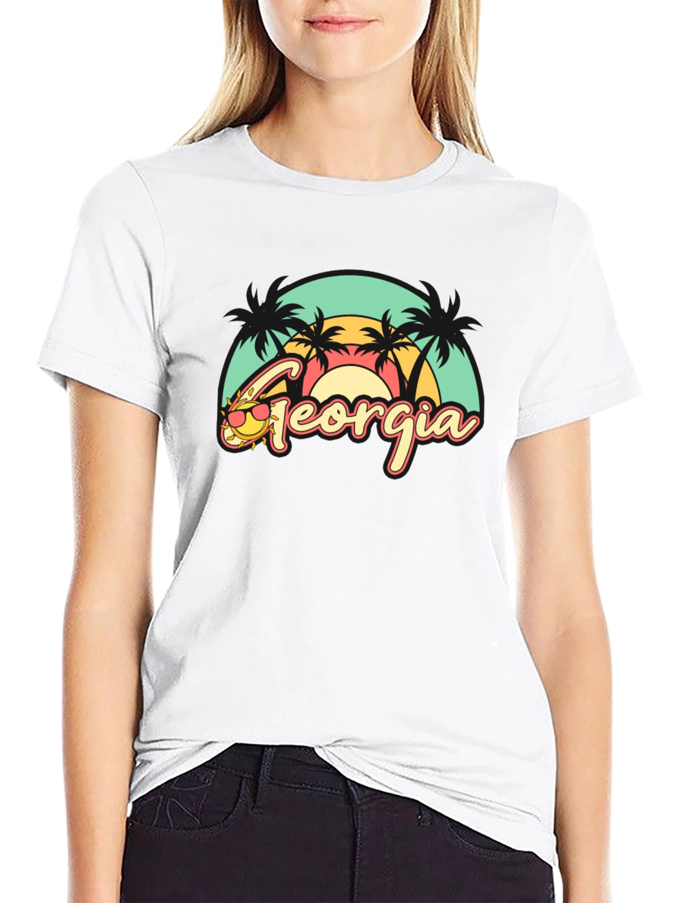 Georgia Retro Beach T-Shirt