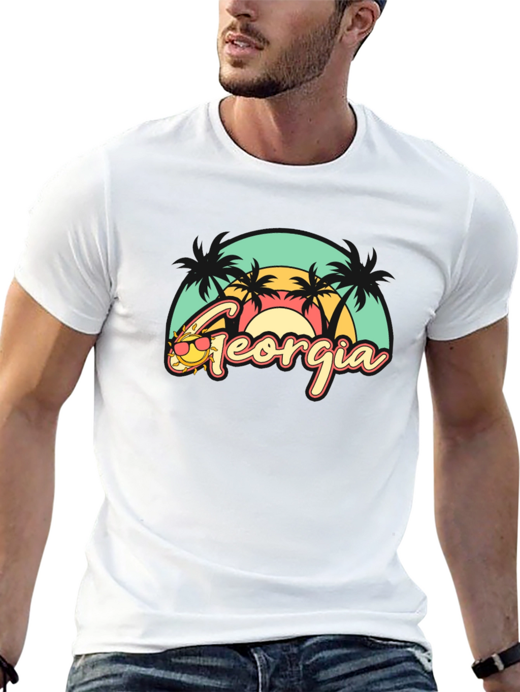 Georgia Retro Beach T-Shirt