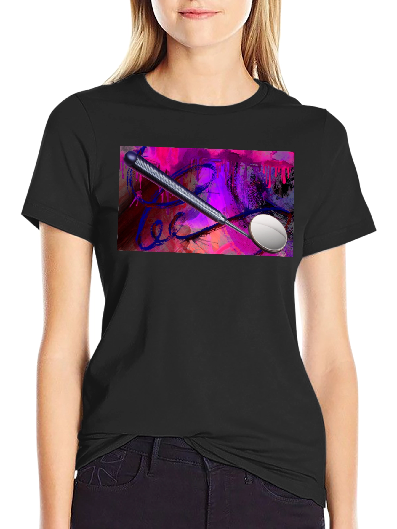 Dentist Mirror Abstract Art T-Shirt