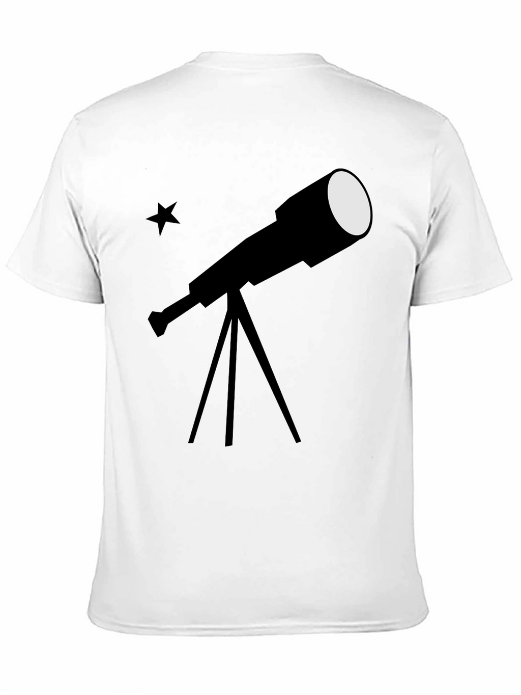 Telescope Graphic Black T-Shirt - Stargazer Tee