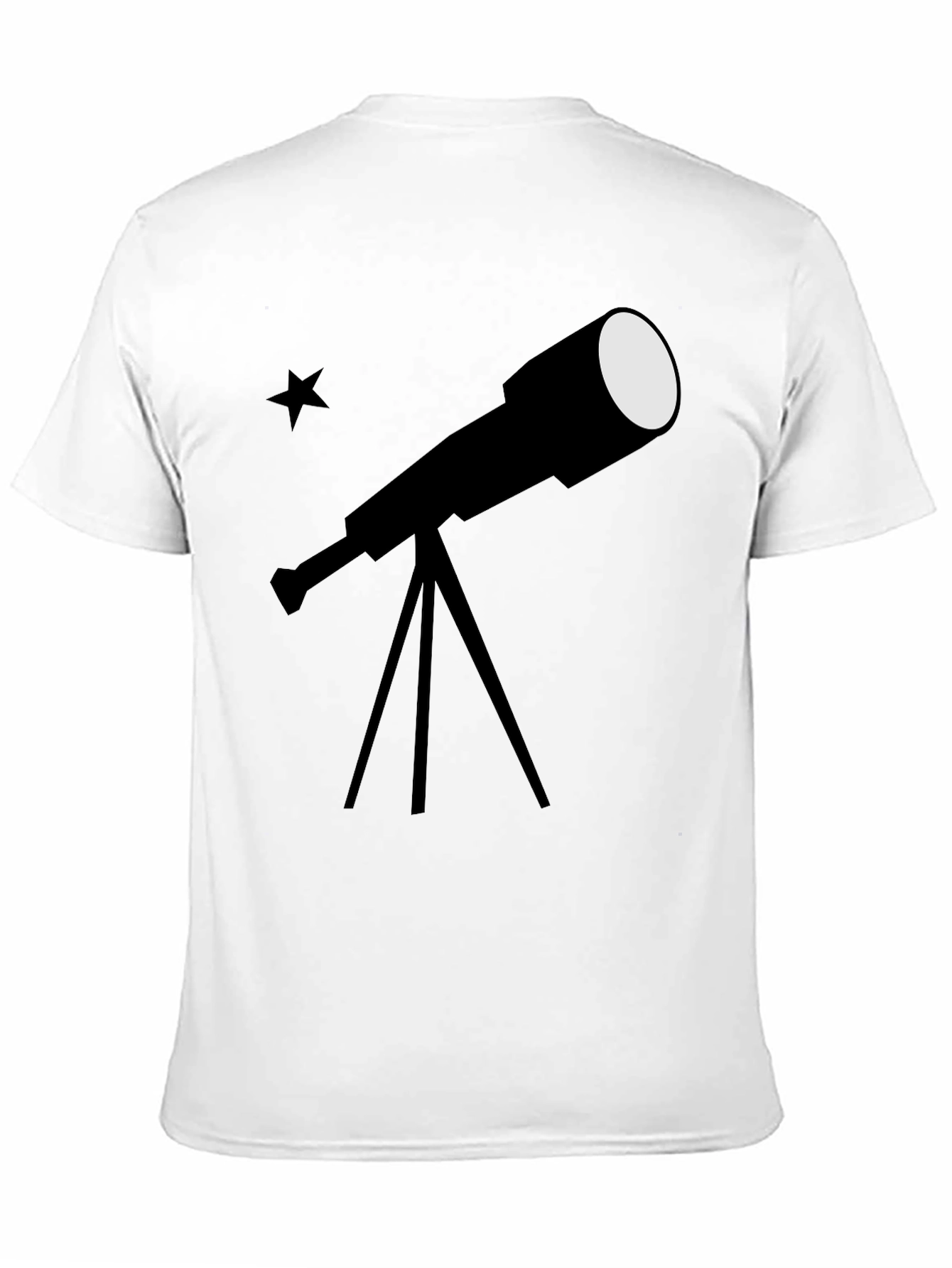 Telescope Graphic Black T-Shirt - Stargazer Tee