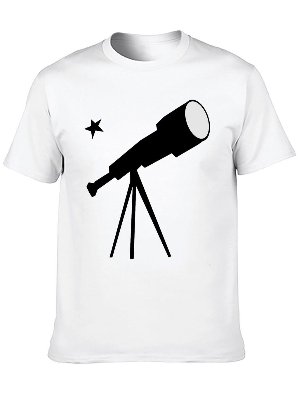 Telescope Graphic Black T-Shirt - Stargazer Tee