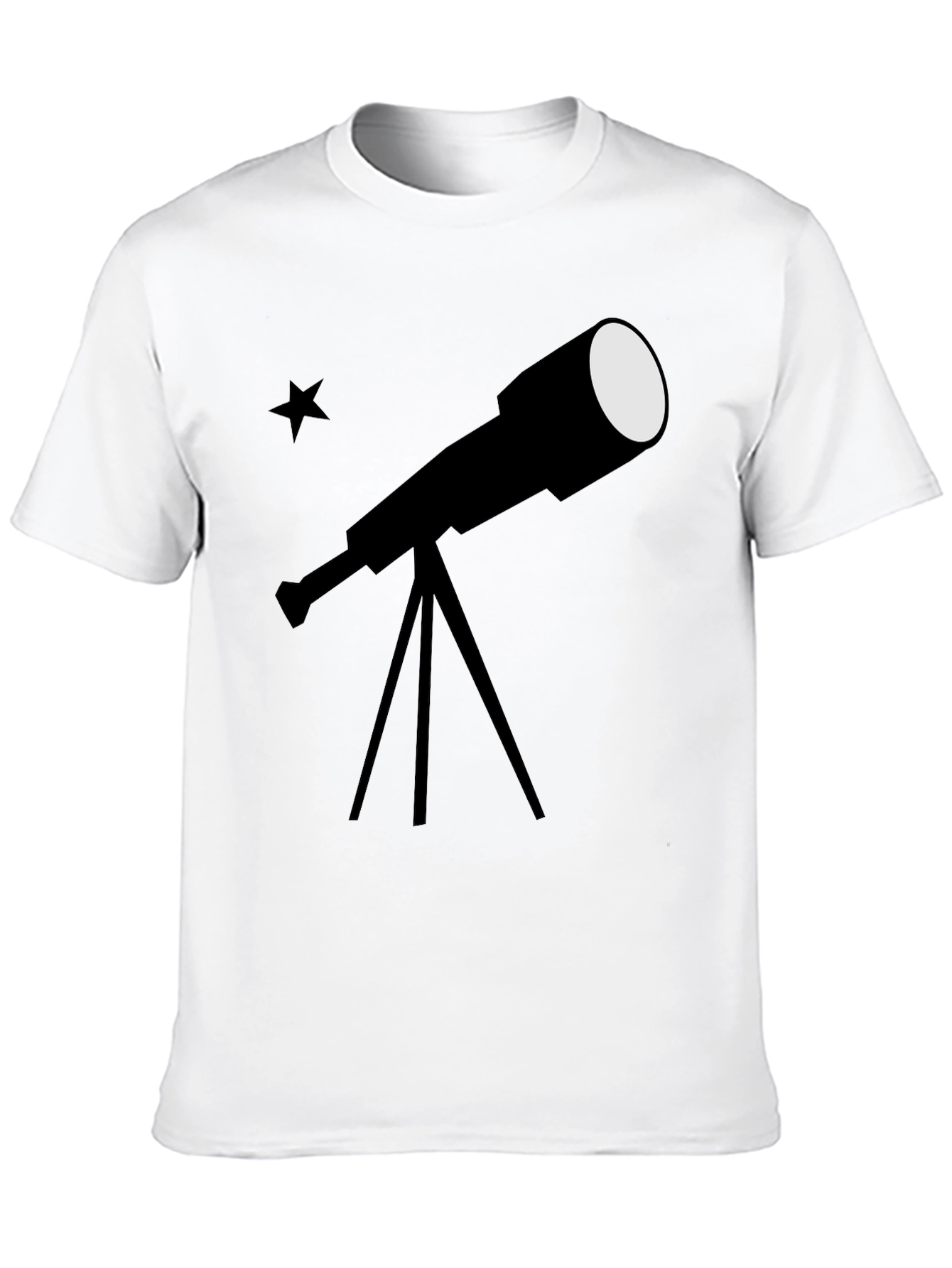 Telescope Graphic Black T-Shirt - Stargazer Tee