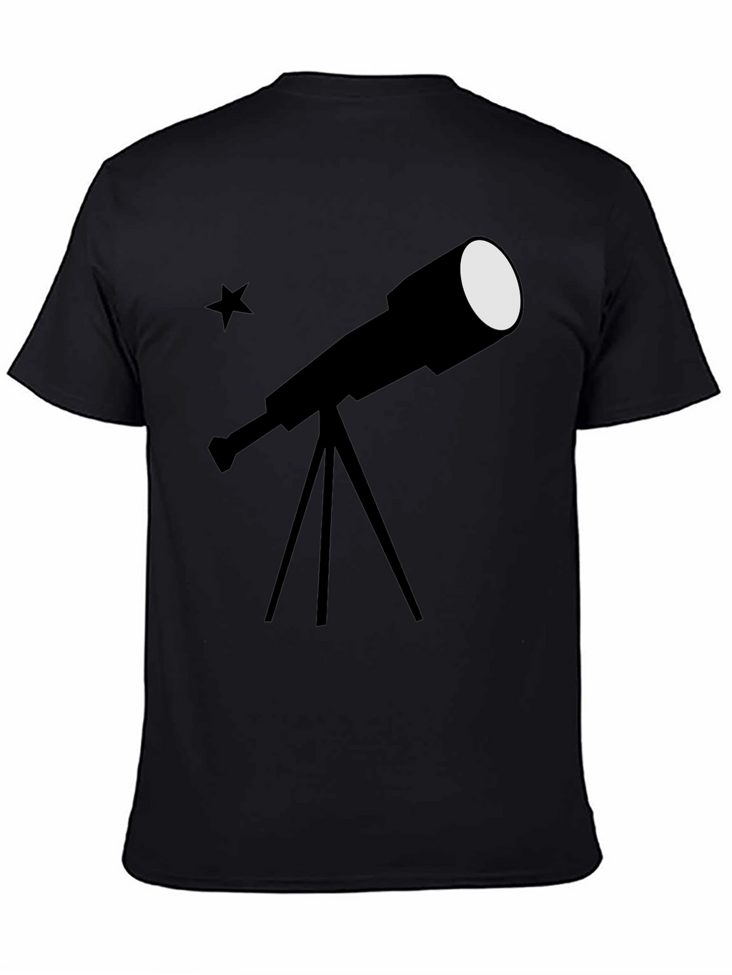 Telescope Graphic Black T-Shirt - Stargazer Tee