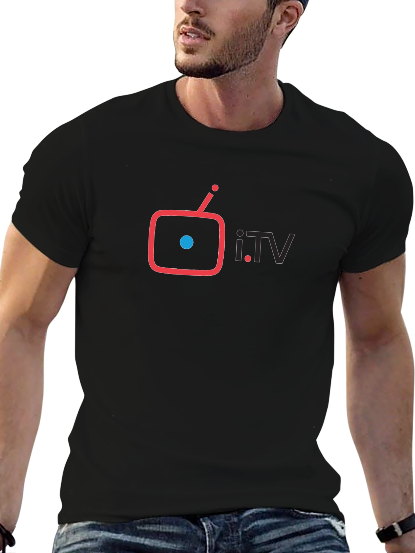 i.TV Graphic T-Shirt - Black
