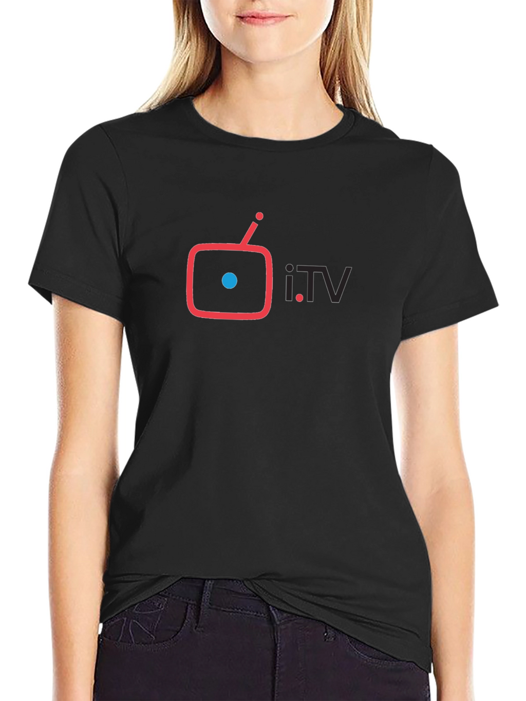 i.TV Graphic T-Shirt - Black