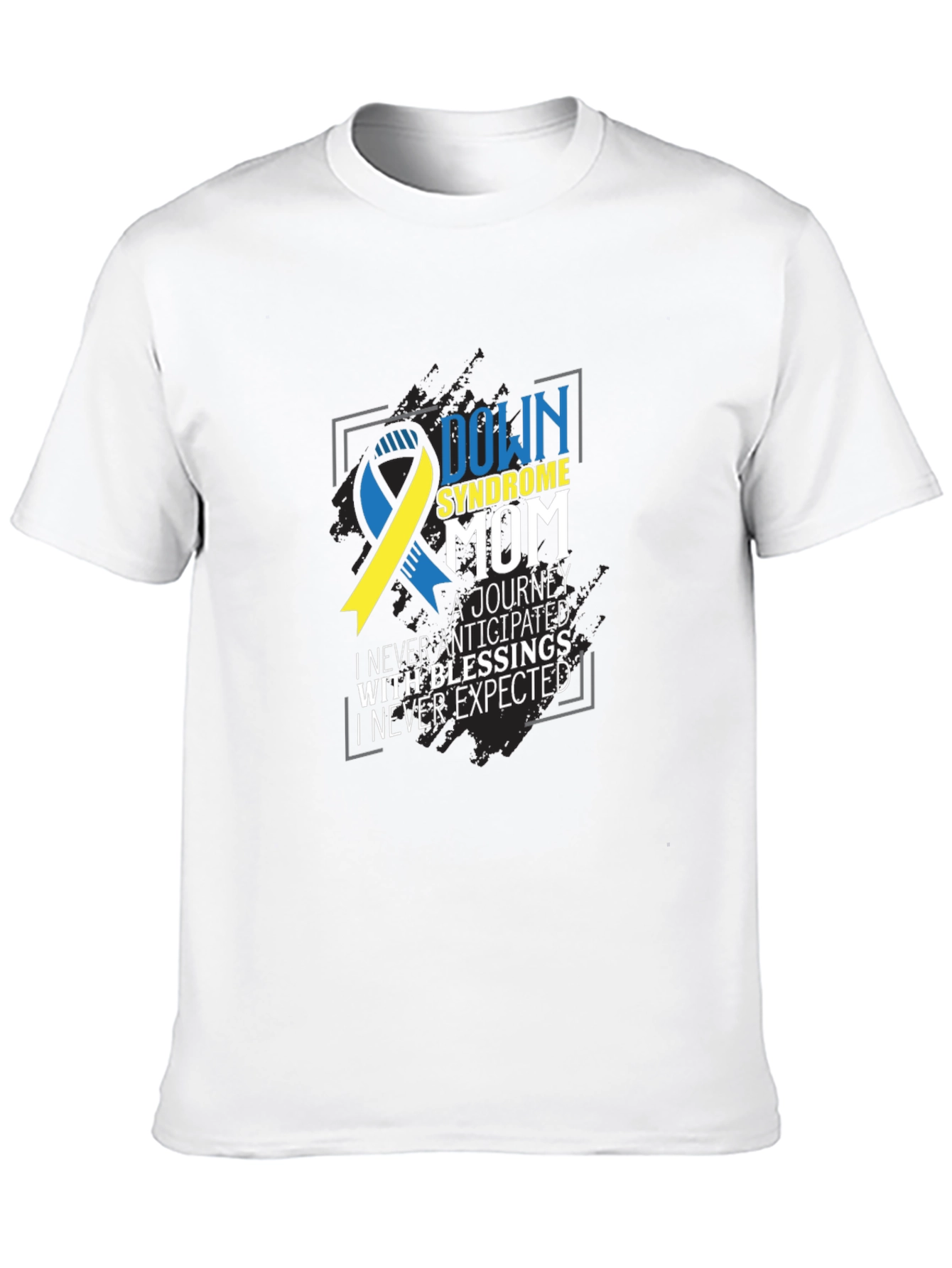 Down Syndrome Mom Tee - Awareness Ribbon Graphic T-Shirt