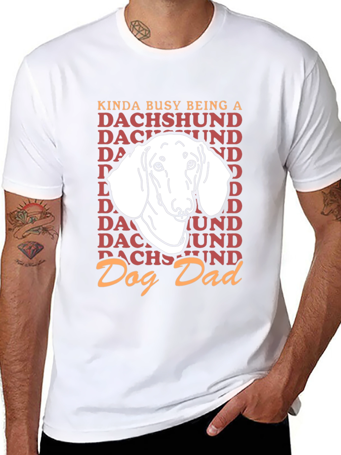 Dachshund Dog Dad Graphic T-Shirt