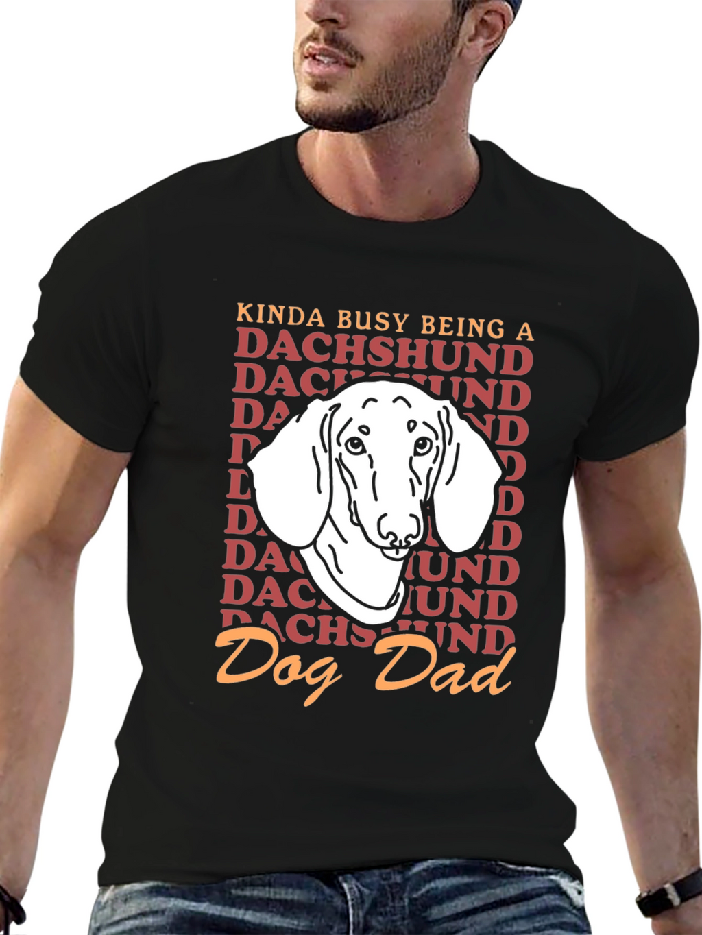 Dachshund Dog Dad Graphic T-Shirt