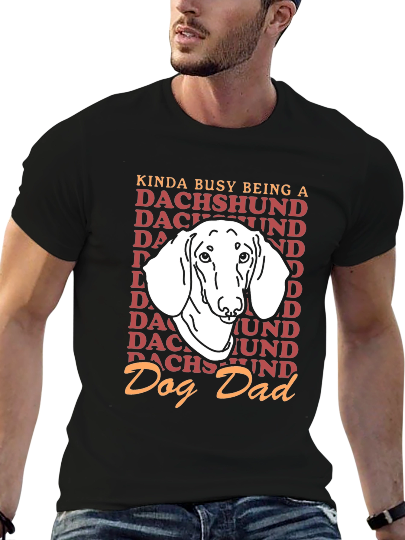 Dachshund Dog Dad Graphic T-Shirt