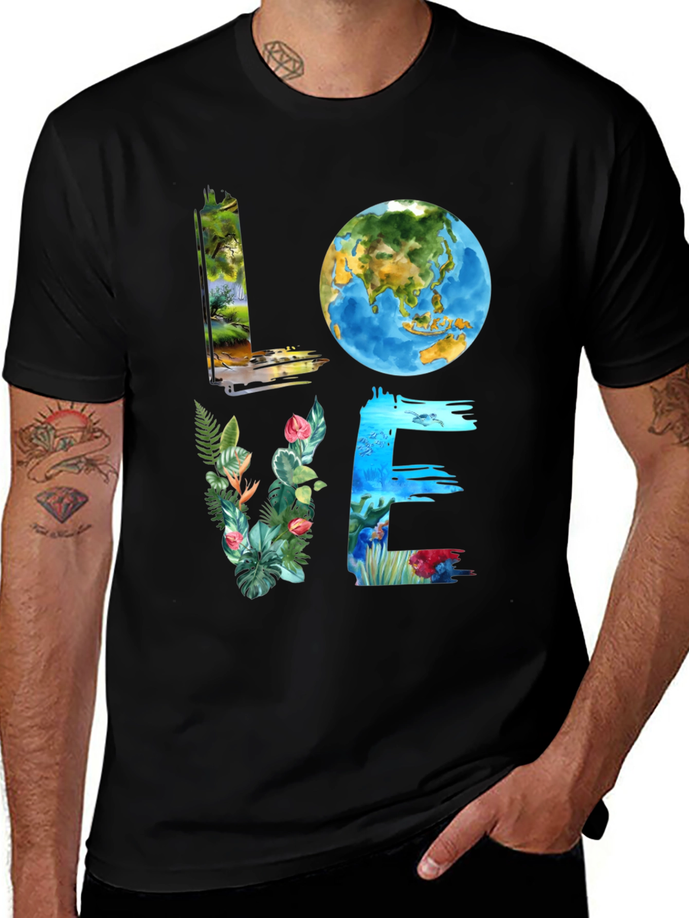 Love Earth Graphic Tee - Nature Inspired
