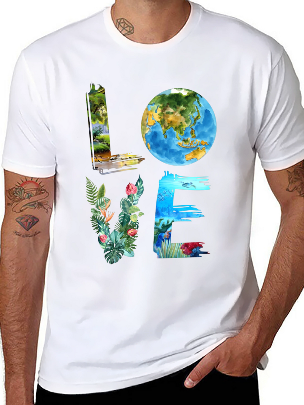 Love Earth Graphic Tee - Nature Inspired