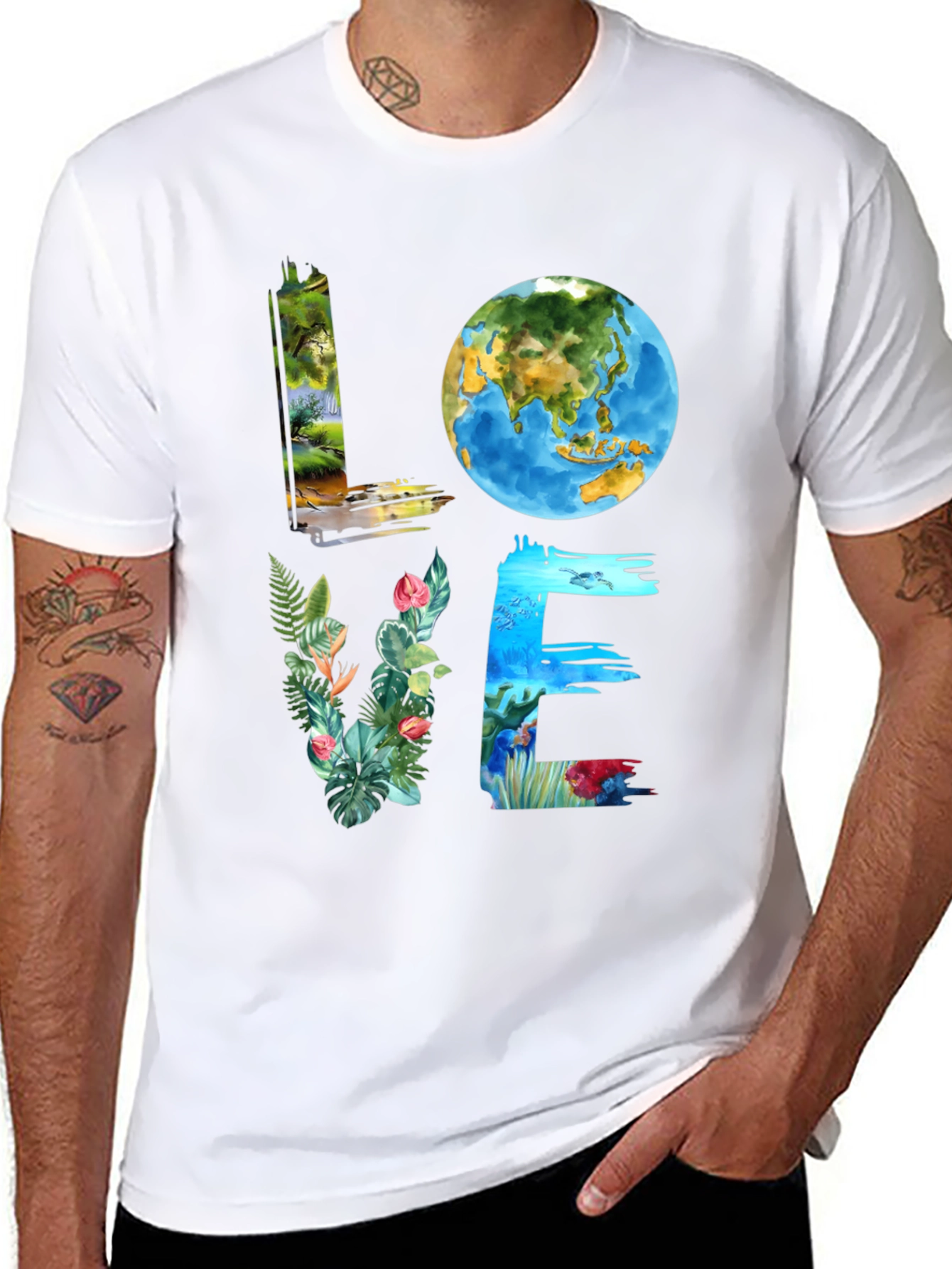 Love Earth Graphic Tee - Nature Inspired