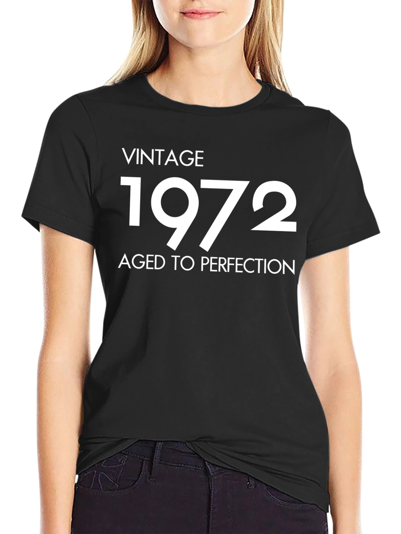 Vintage 1972 Aged to Perfection Black T-Shirt
