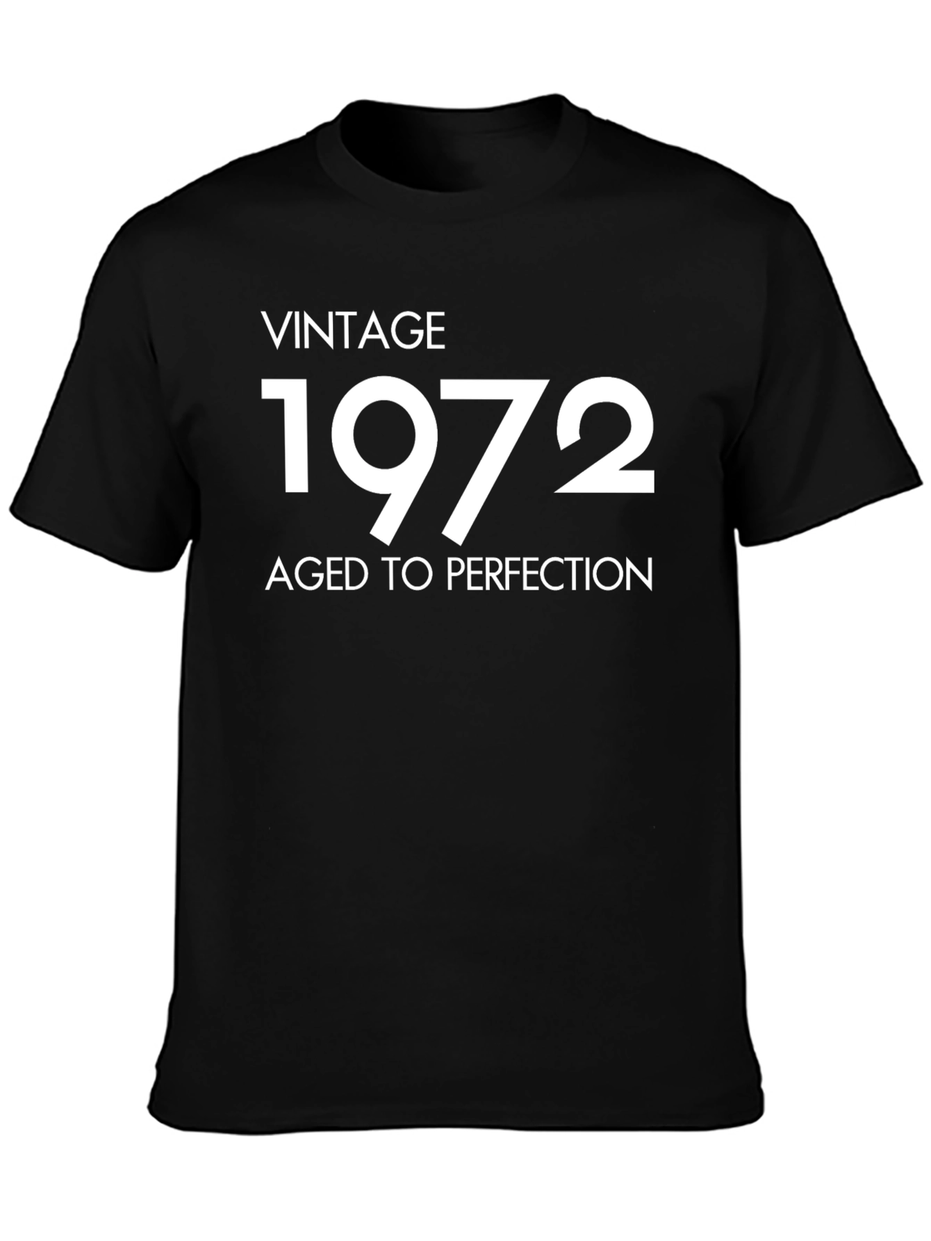 Vintage 1972 Aged to Perfection Black T-Shirt