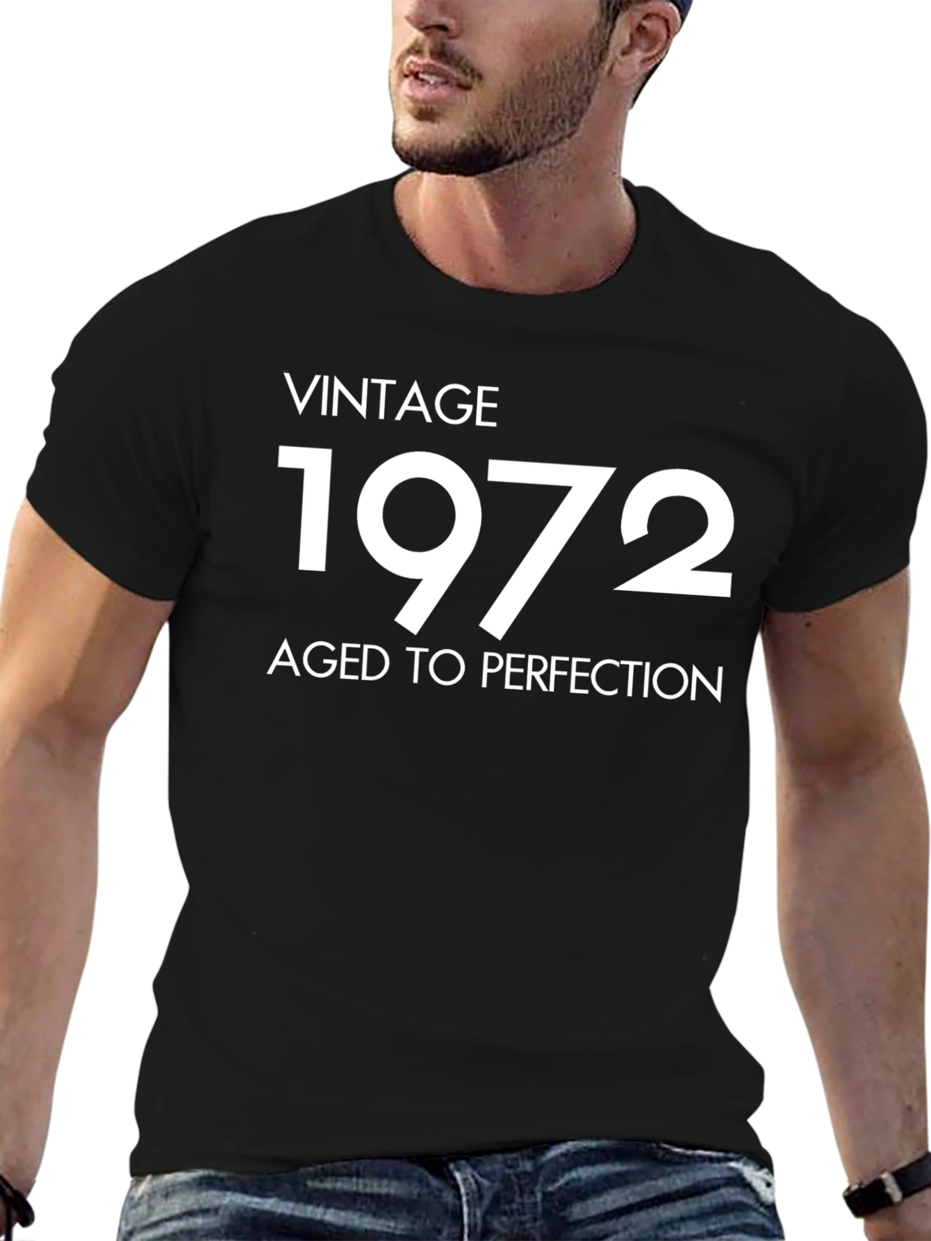 Vintage 1972 Aged to Perfection Black T-Shirt