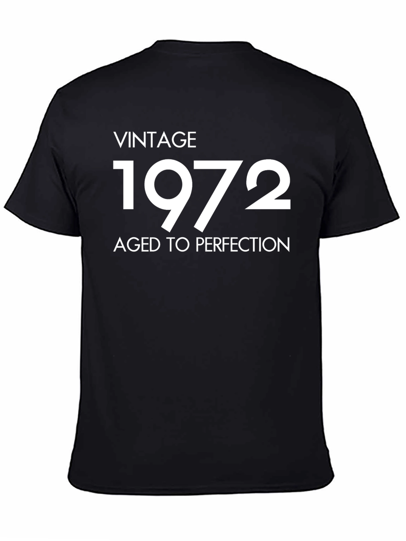 Vintage 1972 Aged to Perfection Black T-Shirt
