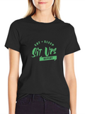 Eat Sleep Sit Ups Repeat T-Shirt - Black
