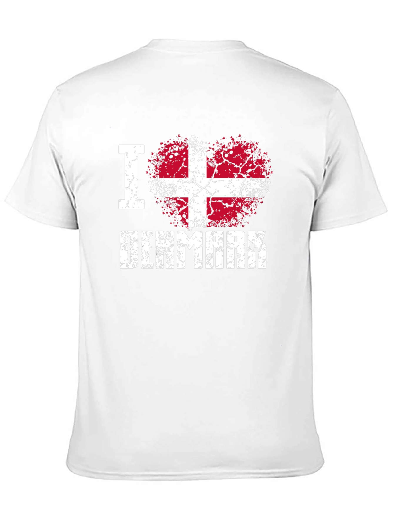 I Love Denmark Heart Flag T-Shirt