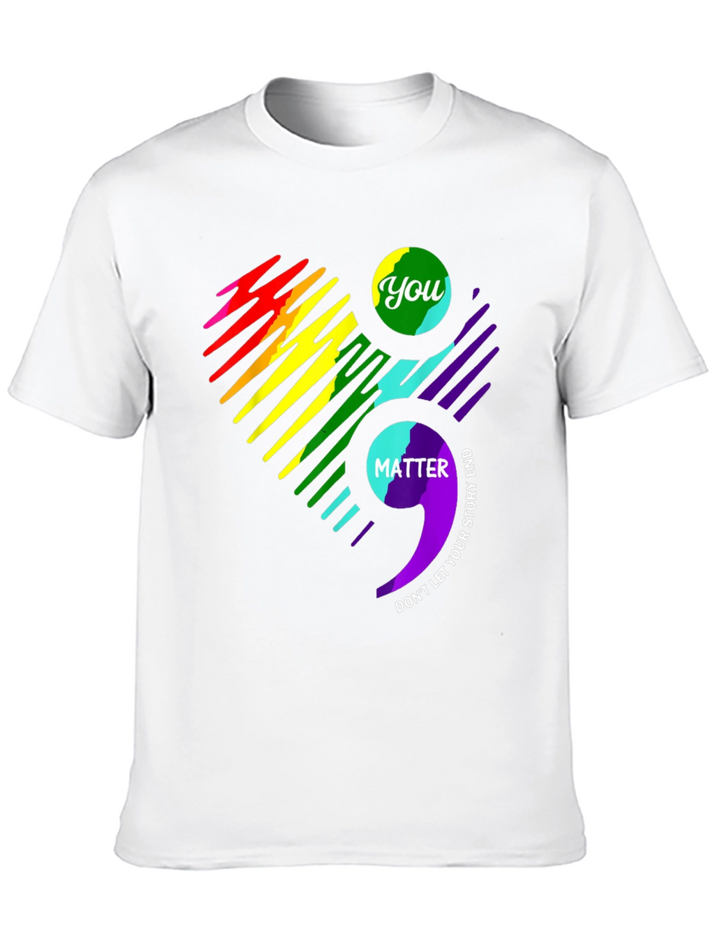 You Matter Semicolon Heart Graphic Tee