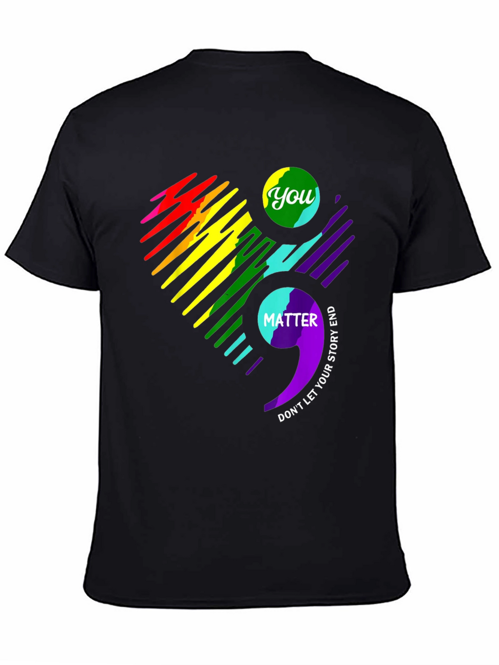 You Matter Semicolon Heart Graphic Tee