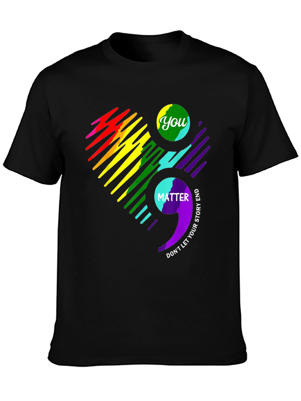 You Matter Semicolon Heart Graphic Tee
