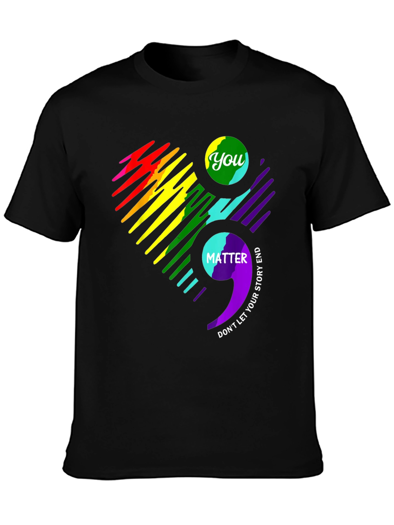 You Matter Semicolon Heart Graphic Tee