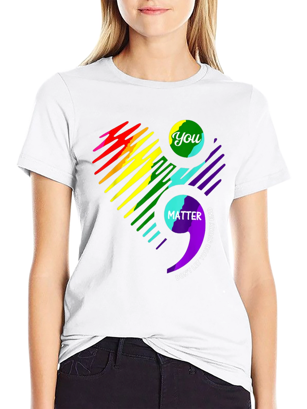 You Matter Semicolon Heart Graphic Tee