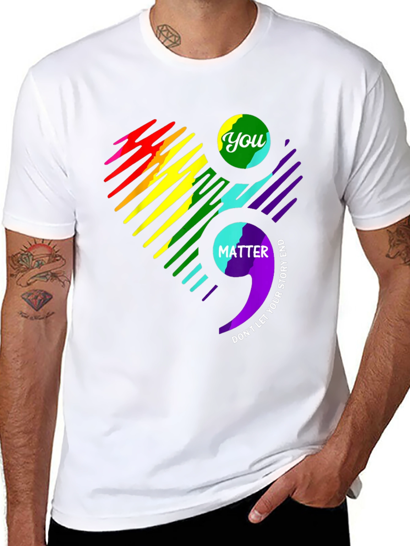 You Matter Semicolon Heart Graphic Tee
