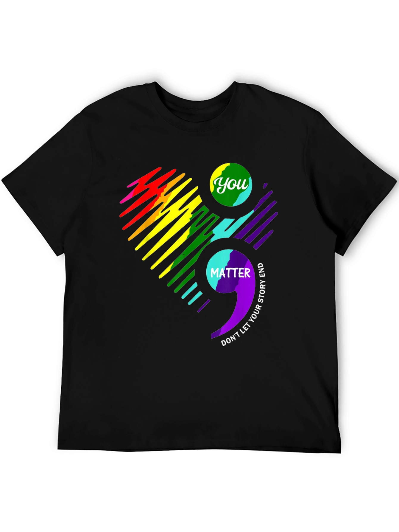 You Matter Semicolon Heart Graphic Tee