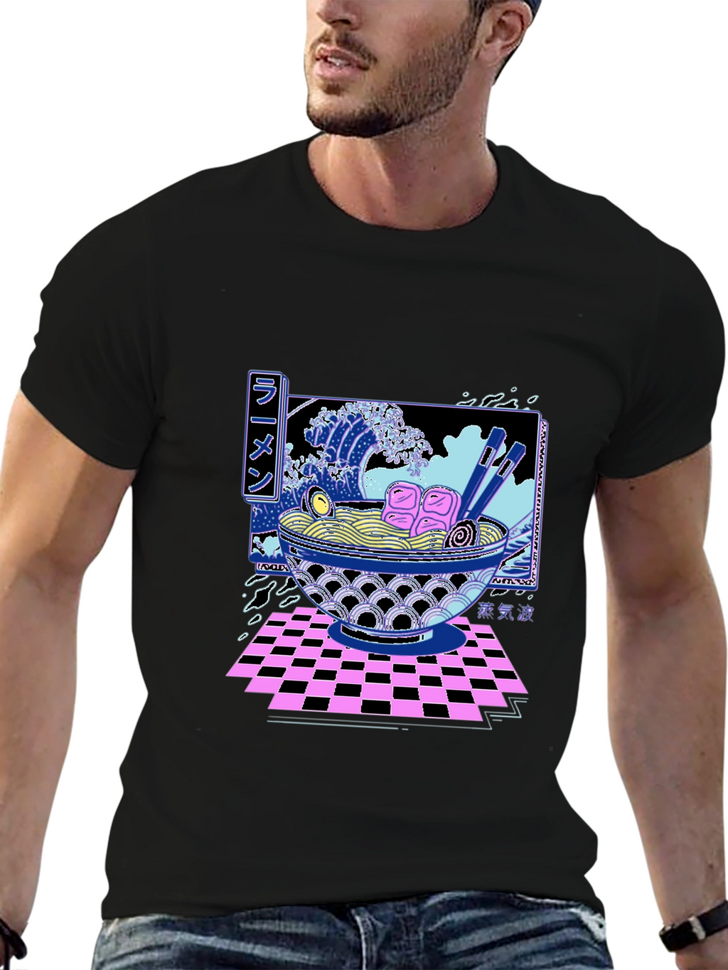 Ramen Wave T-Shirt - Trendy Japanese Style