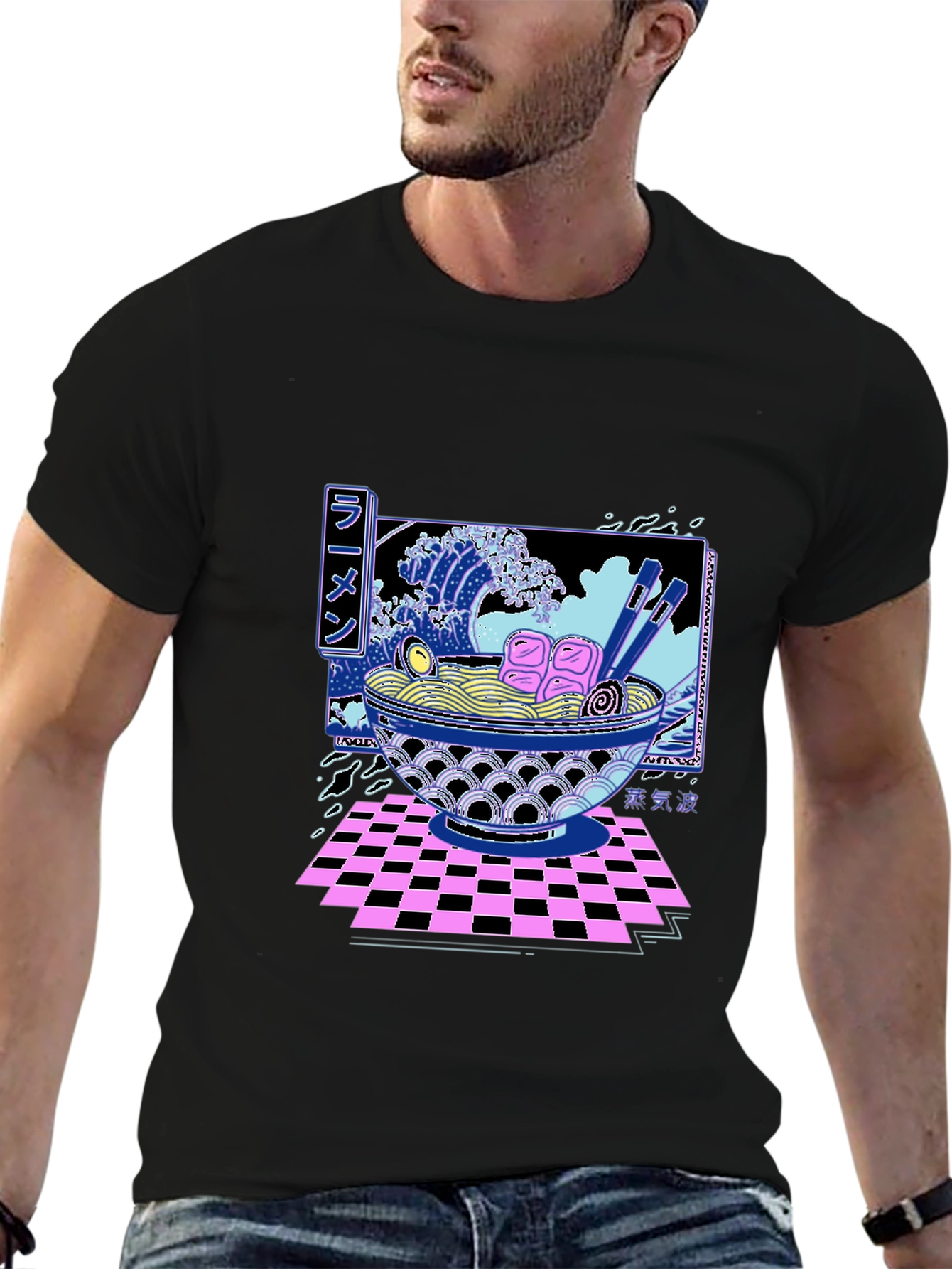 Ramen Wave T-Shirt - Trendy Japanese Style
