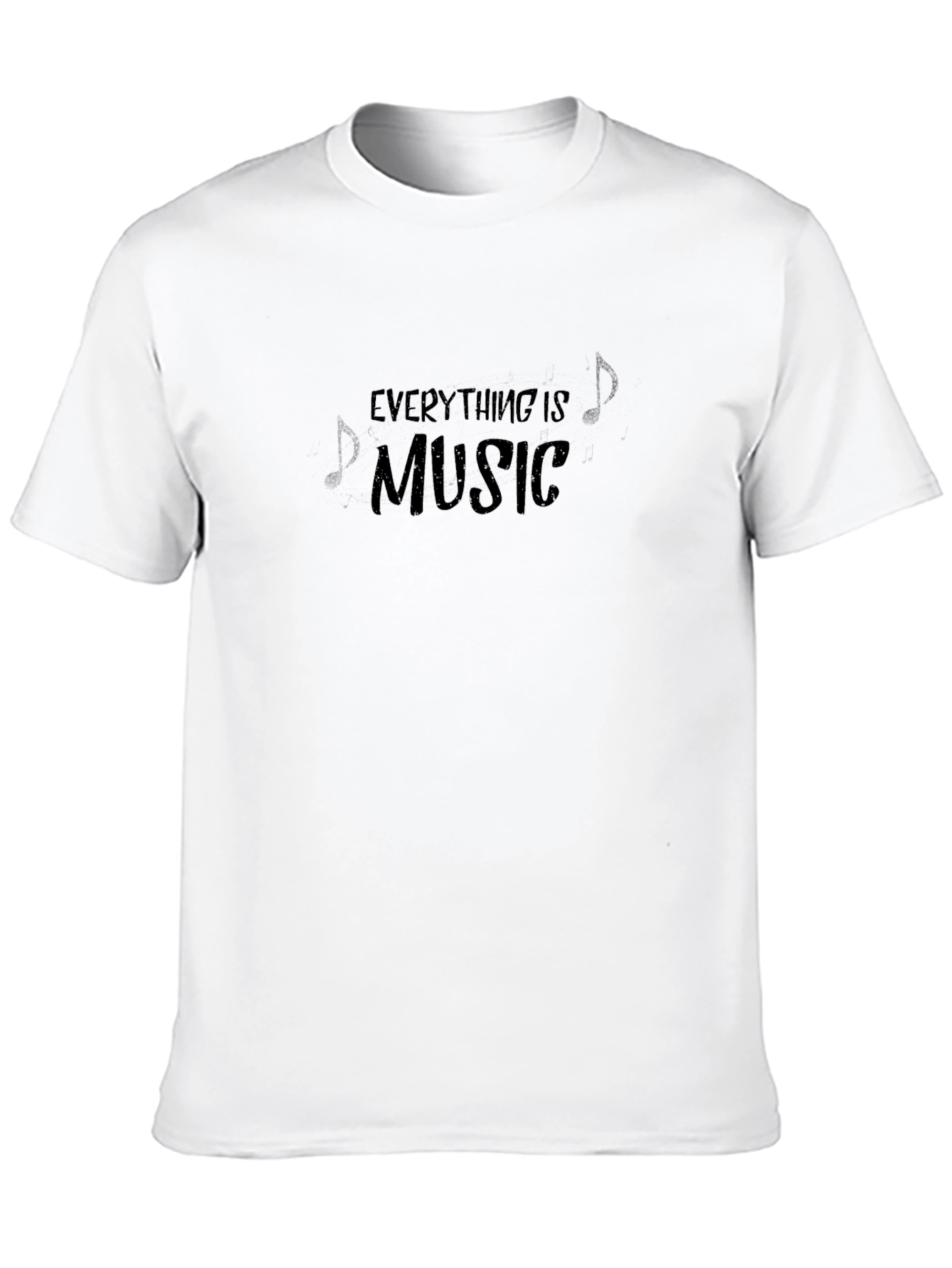 Everything is Music Graphic Tee - Black Cotton T-Shirt