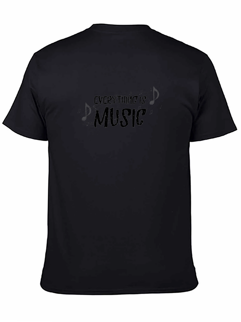 Everything is Music Graphic Tee - Black Cotton T-Shirt