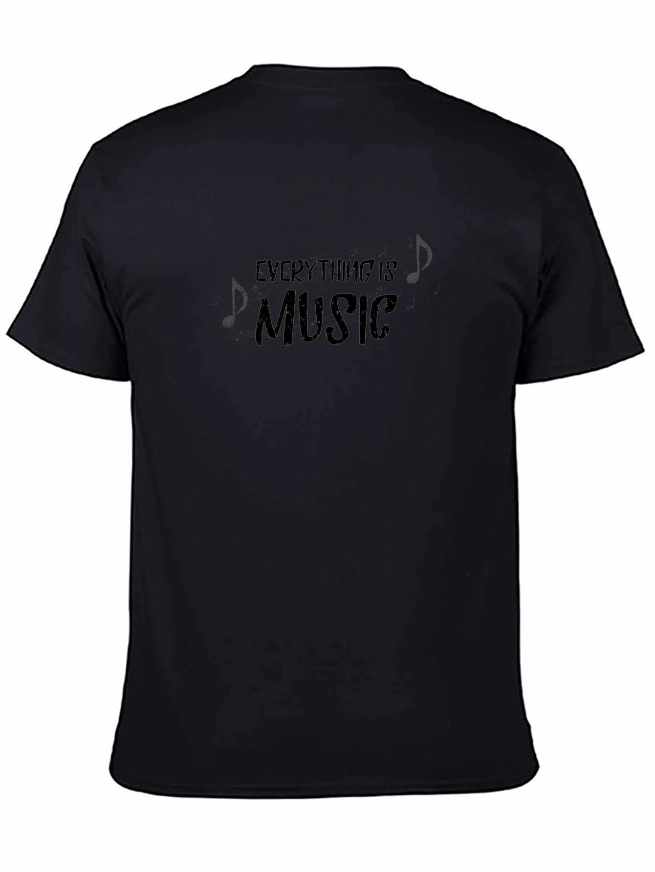 Everything is Music Graphic Tee - Black Cotton T-Shirt