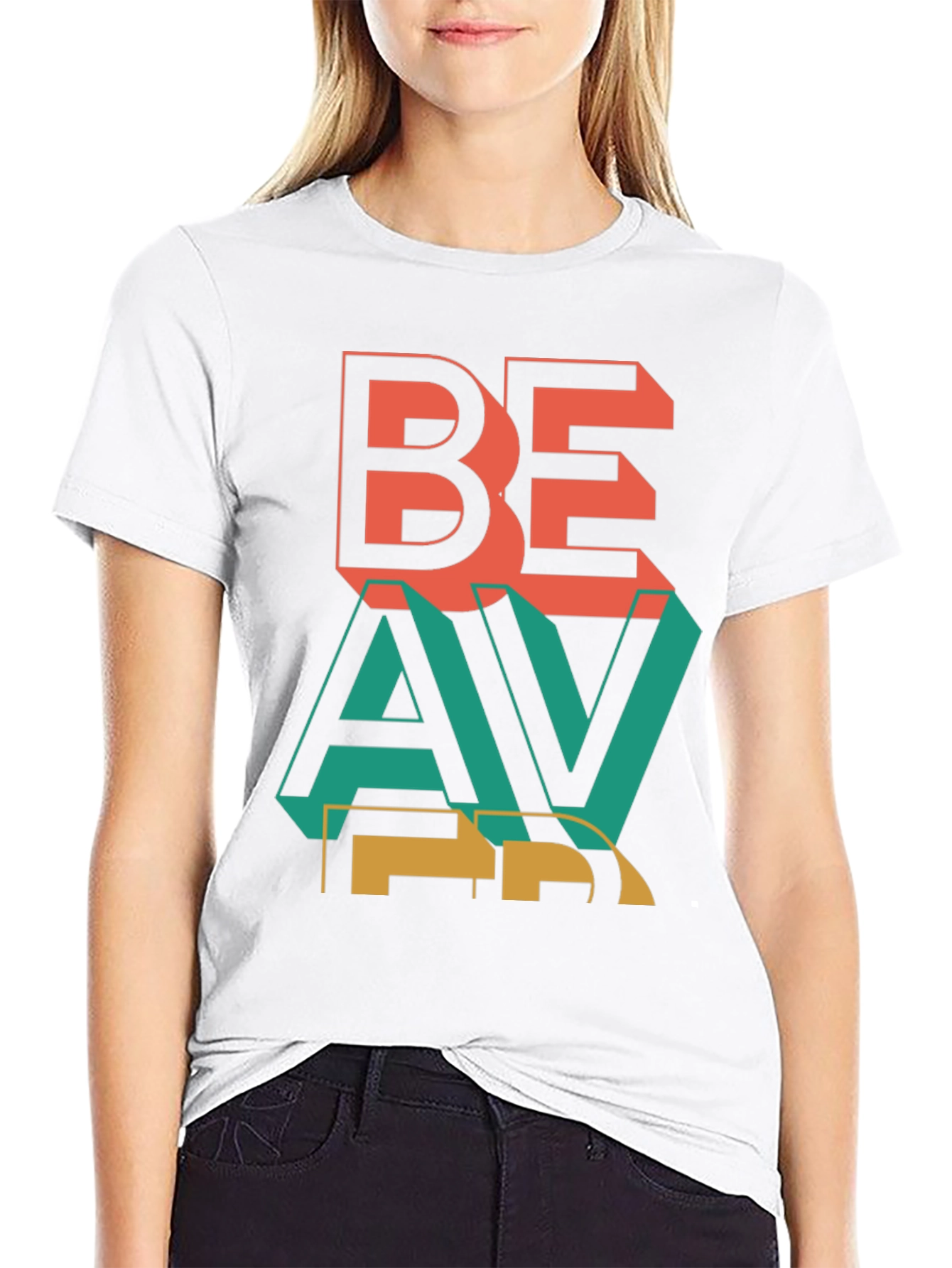 Retro Style Be Brave Graphic Black T-Shirt