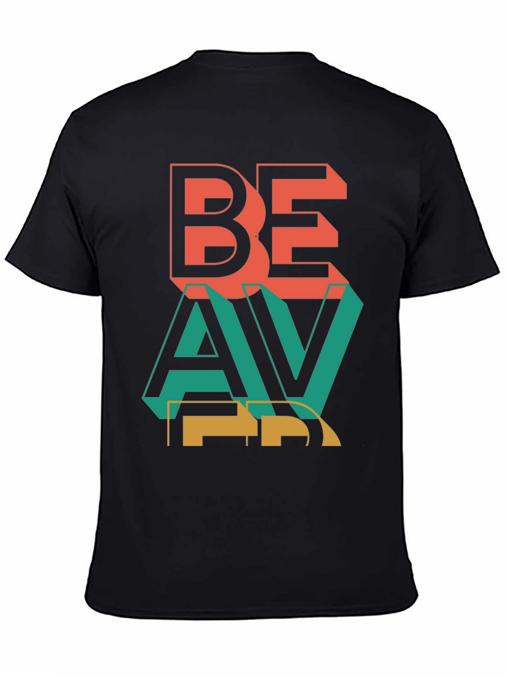 Retro Style Be Brave Graphic Black T-Shirt