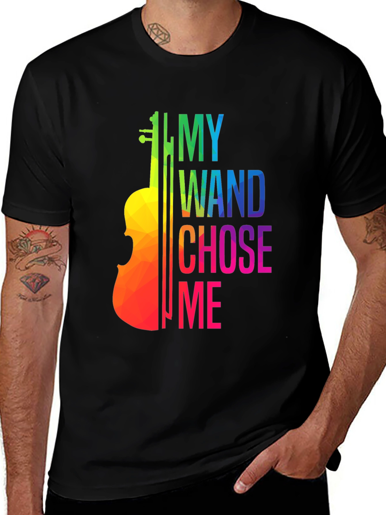 Violin Lover T-Shirt: My Wand Chose Me Musician Tee