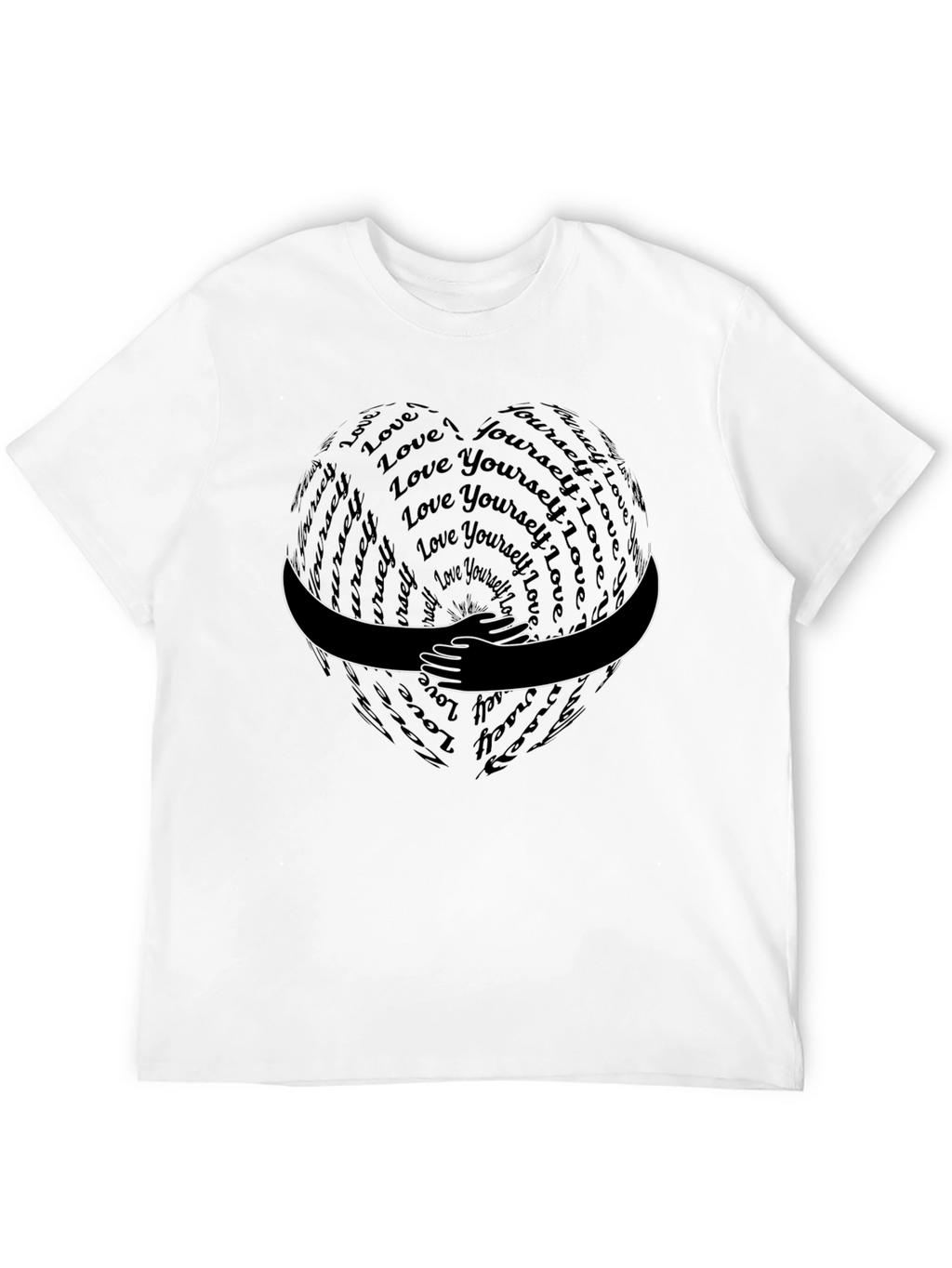 Love Yourself Hug Heart Graphic Tee
