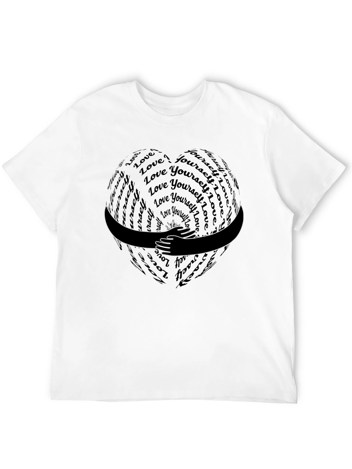Love Yourself Hug Heart Graphic Tee