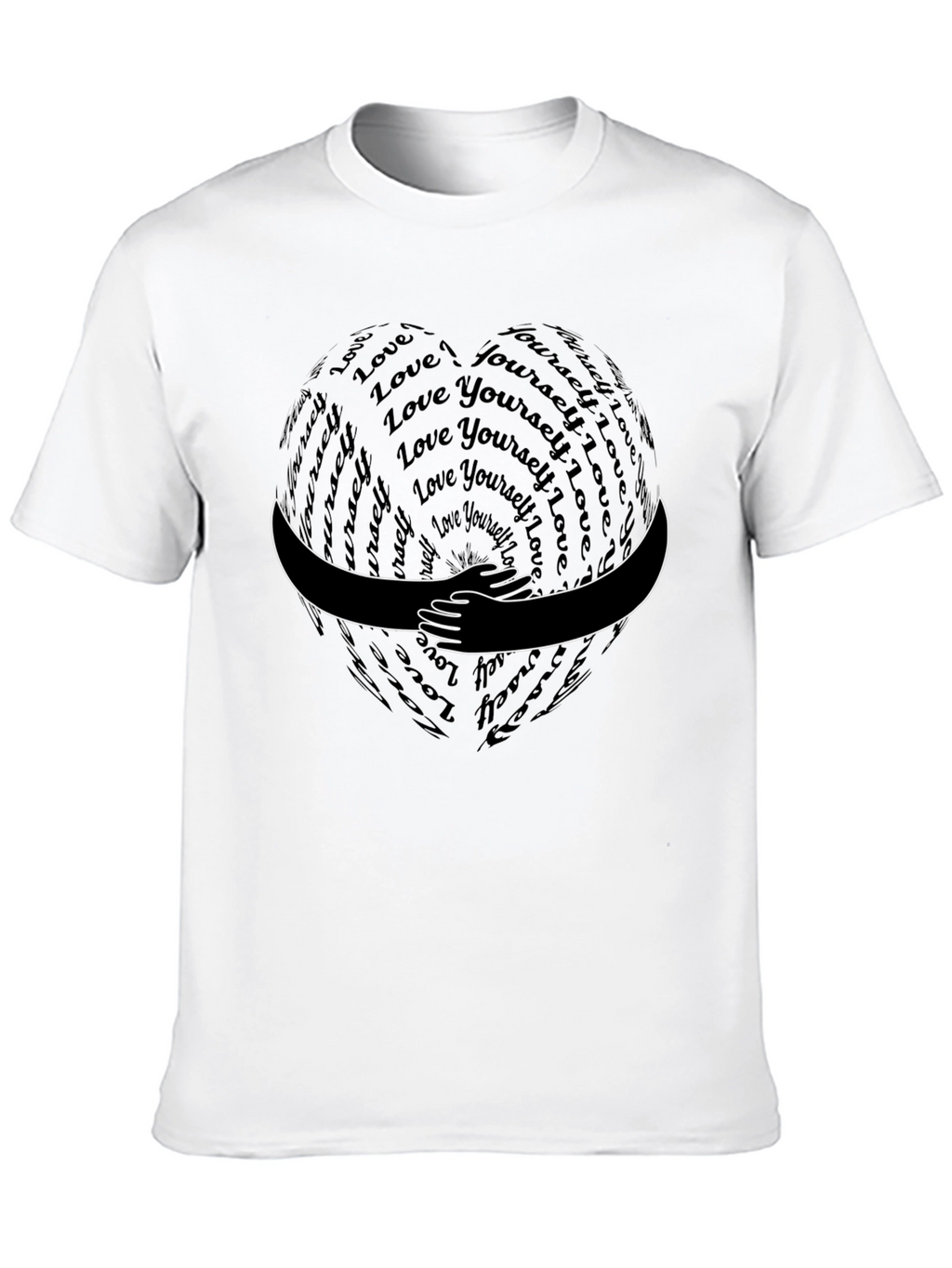 Love Yourself Hug Heart Graphic Tee