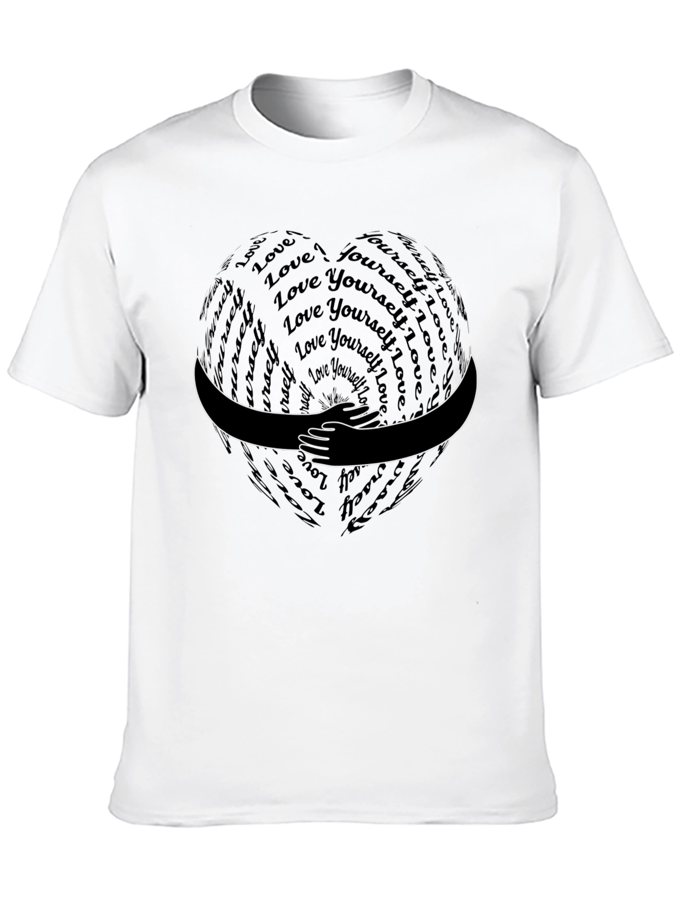 Love Yourself Hug Heart Graphic Tee