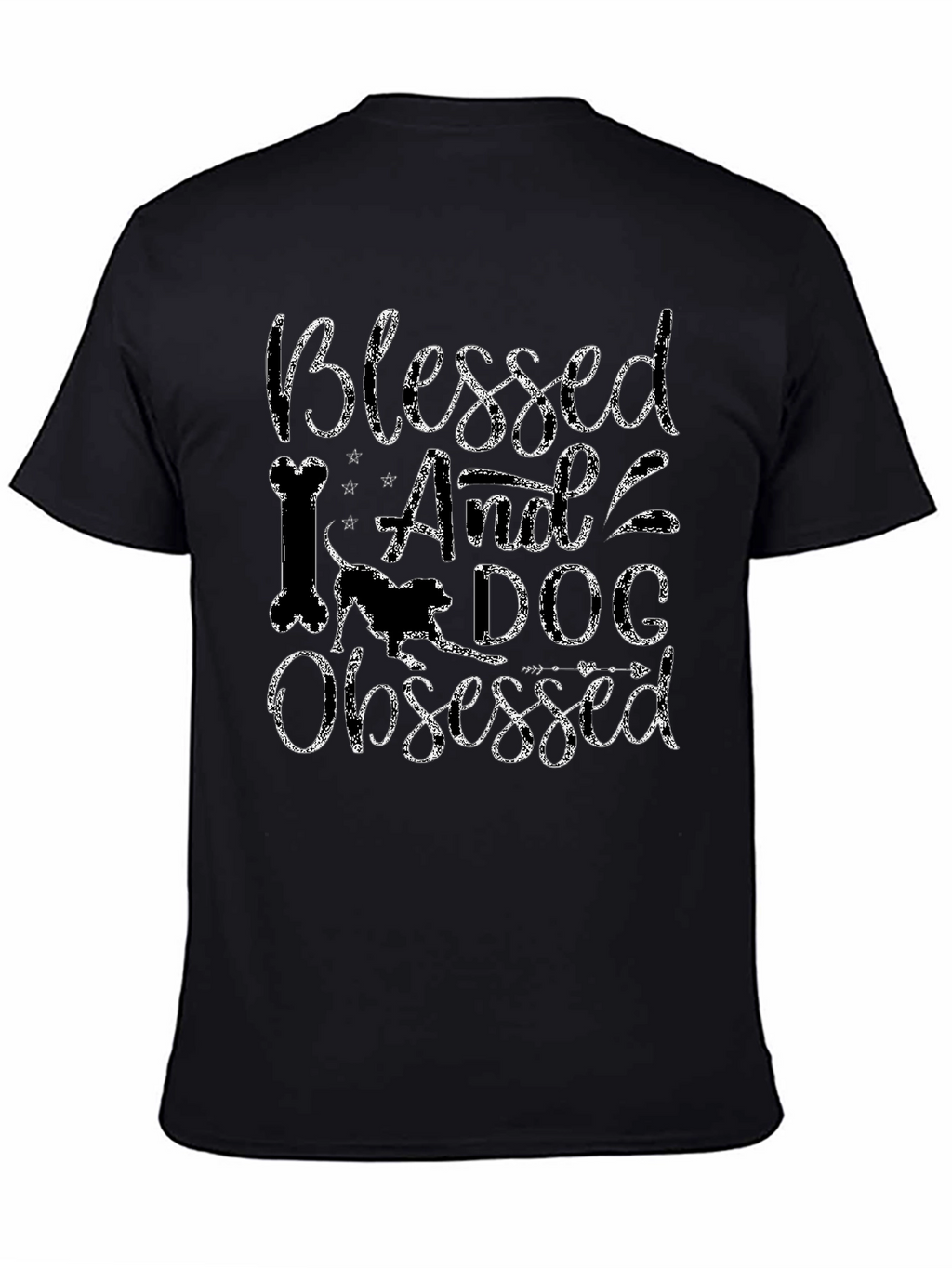 Blessed And Dog Obsessed Black T-Shirt