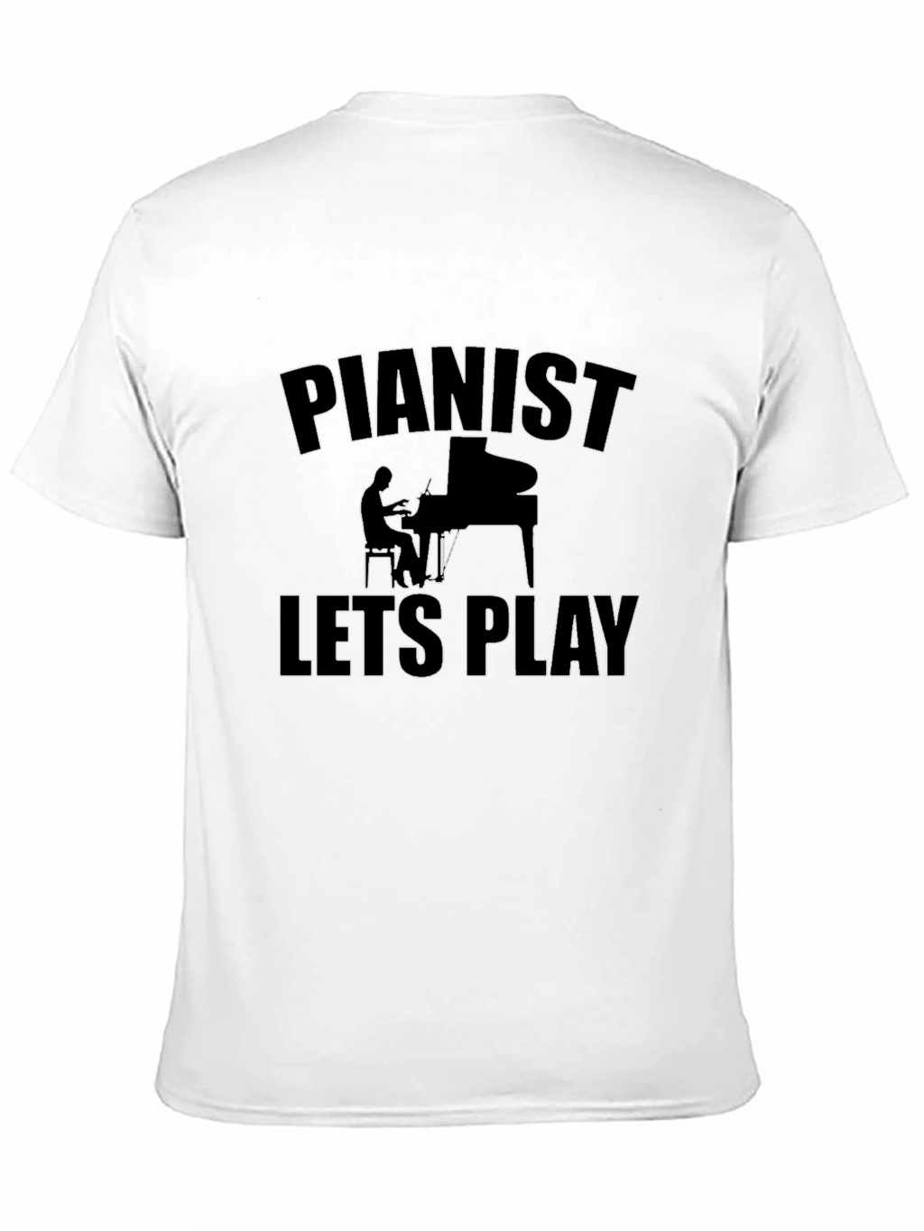 Pianist Lets Play Black Graphic Tee