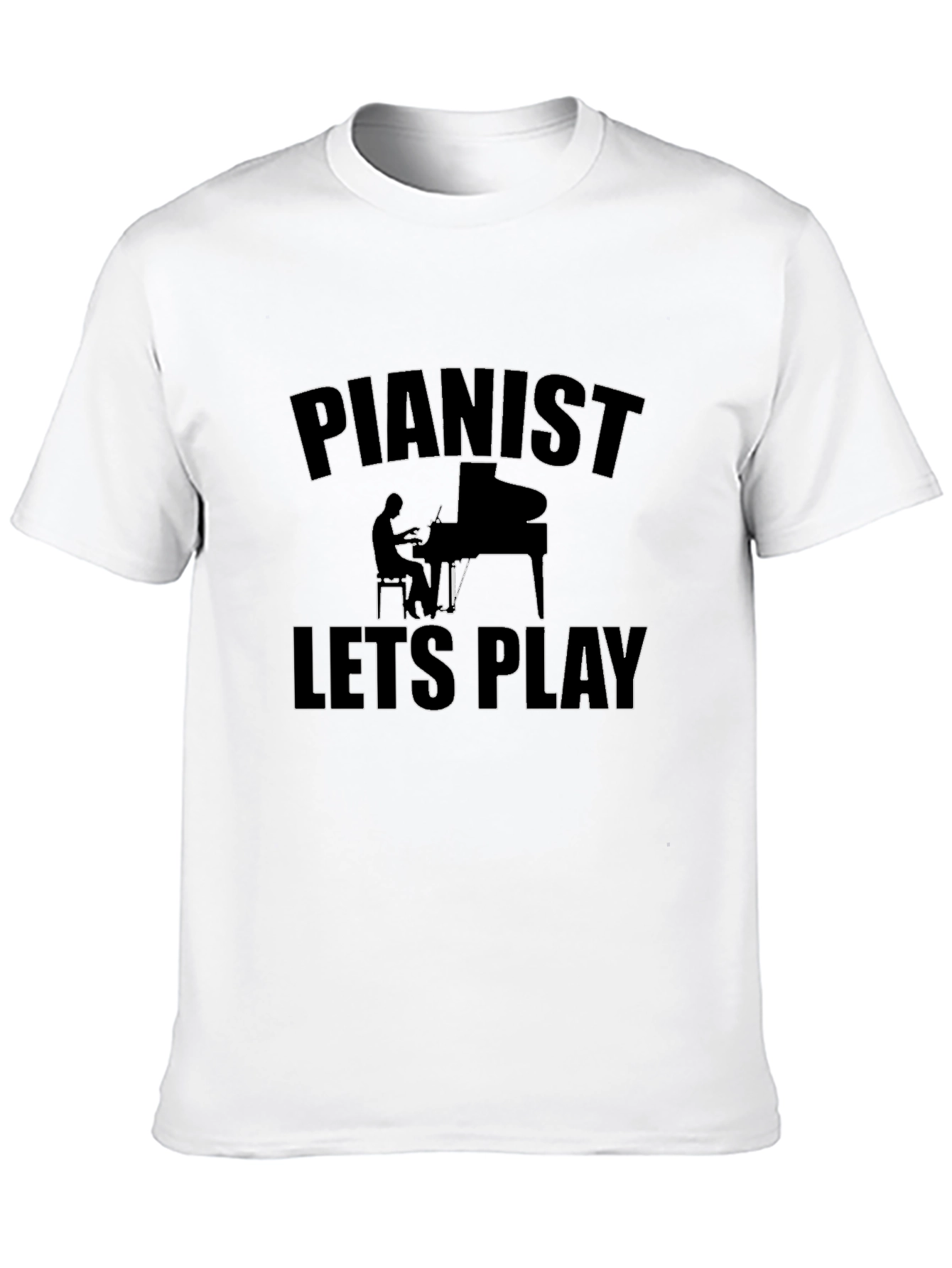 Pianist Lets Play Black Graphic Tee