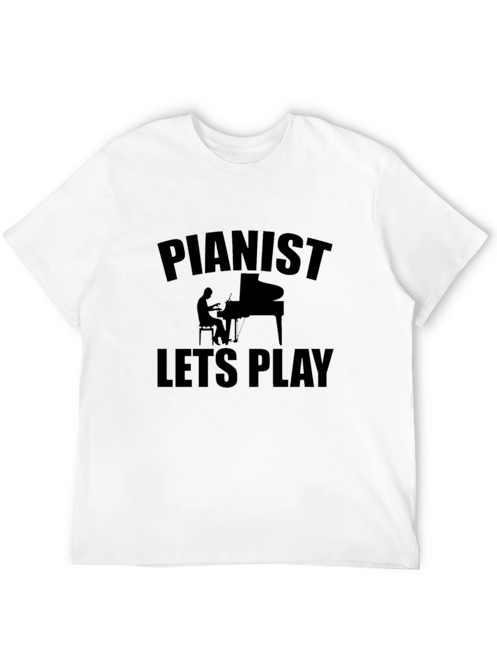 Pianist Lets Play Black Graphic Tee
